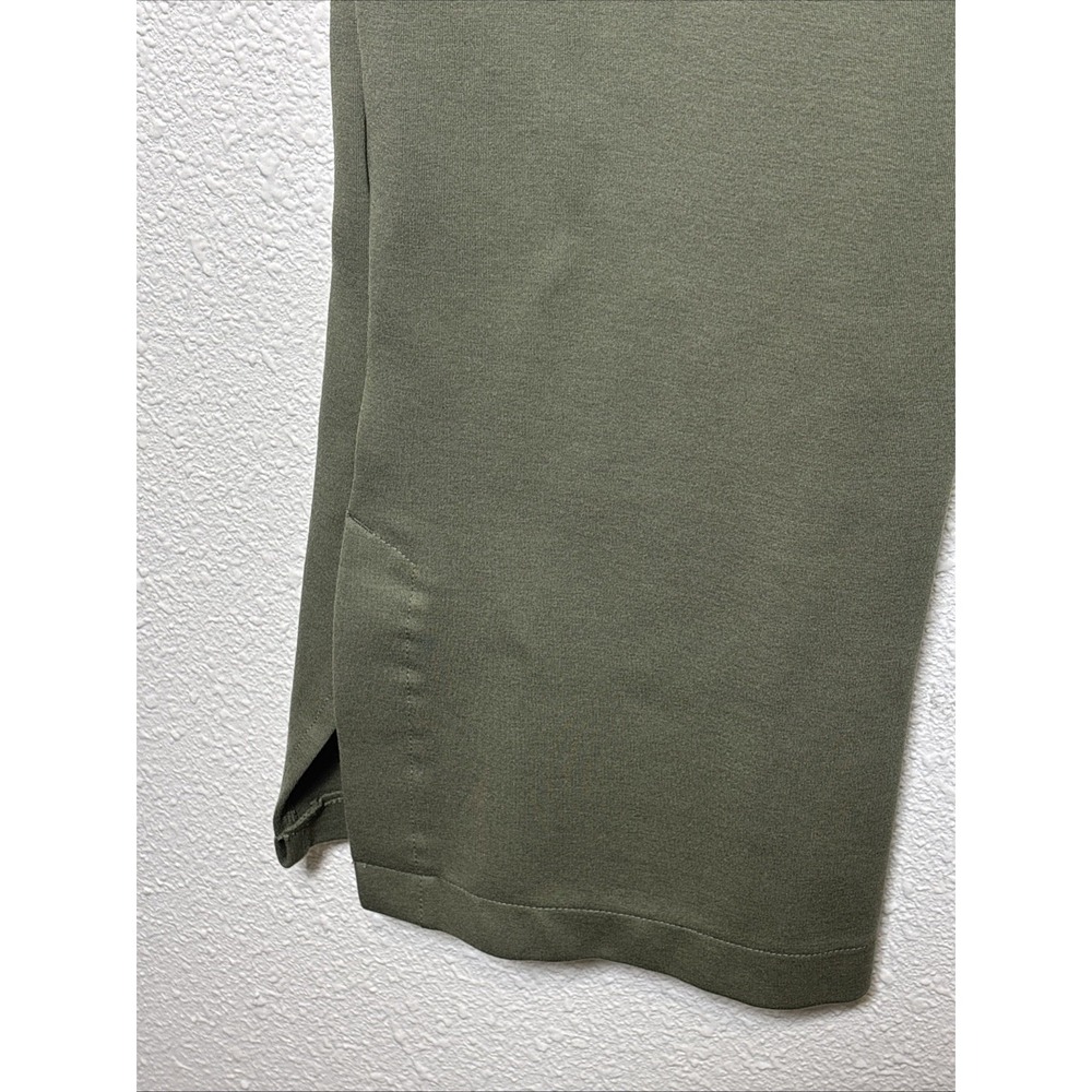Abercrombie & Fitch Green Trousers Pants Pleated Split Hem Flare-Bottom Size L - Picture 6 of 12
